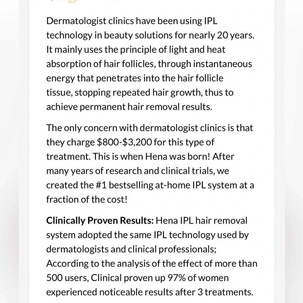 HENA IPL Hair Removal System - Brand New! - Picture 3 of 4